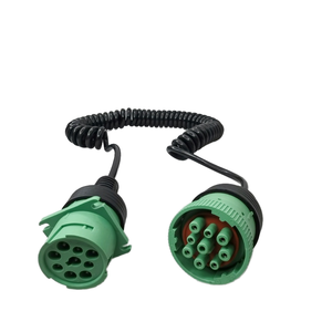 Кабель-адаптер XINYING YMX-0056 J1939, тип 2, 9-контактный, медный, 300В, спиральный, 310 мм, с ПВХ-изоляцией, штекер/гнездо - Product Image 4