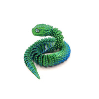 Nuevos Juguetes Realistas con Articulaciones Móviles, Simulación de Animales, Serpiente Impresa en 3D, Víbora, Juguetes Antiestrés, Modelo Animal para Niños