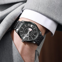 Montre à quartz pour homme W078, boîtier en alliage, bracelet en alliage, style business décontracté, vente en gros