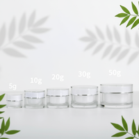Vente en gros d'usine - Flacons vides en acrylique pour crème pour les yeux/le visage - Emballage cosmétique - Contenant avec pompe pulvérisatrice - 5/10/15/20/30/50 ml
