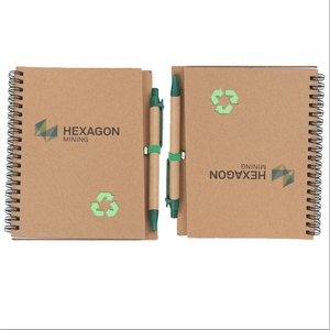 크래프트 종이 저널 노트북 규칙 A5 도매 액세서리 크래프트 종이 나선형 노트북 펜 크래프트 노트북 나선형 사용자 정의 - Product Image 1