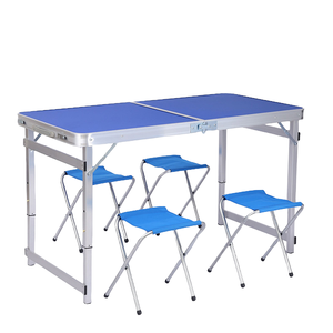 Bàn gấp bằng thép không gỉ và nhôm hiện đại, tiện dụng cho các hoạt động ngoài trời như đi biển, đi bộ đường dài, cắm trại - Product Image 1