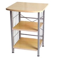 Étagère de rangement métallique multi-niveaux sur pied, design portable, style moderne, solution de rangement polyvalente pour salons ; également