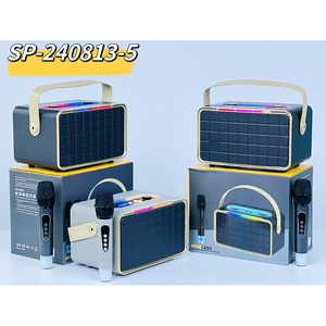 Trực Tuyến Hot Bán Di Động Ngoài Trời Với 2 * Microphone Karaoke Loa Không Dây Nhà KTV Ca Hát Bluetooth Loa Nhà Máy Tính Để Bàn - Product Image 5