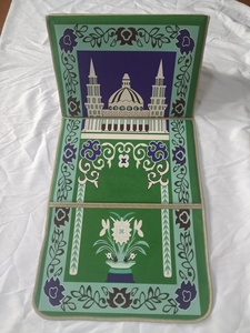 Tappeto da Preghiera Musulmano Pieghevole in Poliestere Stampato in 3D, Nuovo Design per Uso in Moschea, Vendita all'Ingrosso - Product Image 3