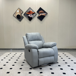 Sillón reclinable eléctrico de cuero de lujo, sofá giratorio individual para descanso, sofá cama para sala de estar u hotel - Product Image 3