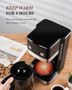 Cafetière automatique avec plaque chauffante pour maintenir le café au chaud pendant 2 heures après l'achevement de <span class=keywords><strong>la</strong></span> préparation, autre cafetière électrique - Product Image 3