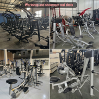 Máquina de Polea Bilateral para Tríceps con Agarres Múltiples Autoajustables y Selector de Peso para Entrenamiento de Espalda en Gimnasios Comerciales