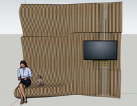 Vente en gros de papier peint revêtement mural effet 3d panneau mural en bois mur paramétrique pour villas