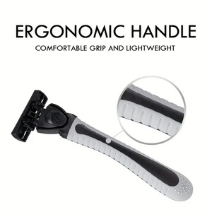 Manual <b>Razor</b> Triple Blade Stainless Steel For Men Face Shaving Replacement Blades <b>Set</b> - Product Image 3