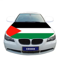 Drapeaux personnalisés 115*155cm, élastiques, pour capot moteur, rétroviseur et fenêtre, Palestine, drapeau palestinien pour capot de voiture