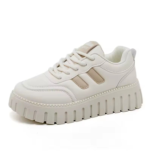 2026 Women's Sporty Shoes Thick Sole Heightening Breathable Anti-Slip Casual Board Round Head Student Shoes Spring Summer Autumn - Product Image 2
