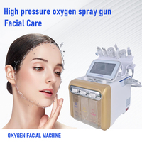 Appareil professionnel de soin du visage à jet d'oxygène pour resserrer les pores, revitaliser la peau et exfolier la peau, machine à oxygène pour le visage