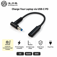 USB Type C femelle à 90 degrés à angle droit DC connecteur adaptateur PD charge alimentation chargeur convertisseur câble pour ordinateur portable