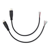 Câble de charge USB Type-C mâle et femelle en cuivre pur avec extrémités ouvertes pour ordinateur