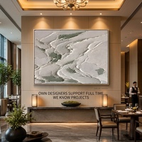 Cuadro de arte acrílico texturizado en 3D abstracto de lujo, hecho a mano, con marco, para decoración de paredes interiores de hoteles, vestíbulos y villas.