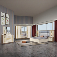 Ensemble de Meubles de Chambre pour Hôtel 5 Étoiles et Hôpital, Design Moderne, Rangement en MDF, Lit avec Lumière LED, Finition Laquée, Personnalisable en Usine