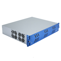 Boîtier personnalisé 2U en alliage d'aluminium et acier galvanisé IP54 pour équipement électronique, couleur bleu/argent, service OEM/ODM
