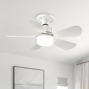 Ventiladores de techo LED modernos, pequeño Control remoto eléctrico, atenuación, Bombilla portátil E27, enchufe de baño, luz de ventilador con Control remoto - Product Image 1