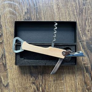 Tire-bouchon à vin personnalisé avec logo 4 en 1, ouvre-bouteille en bois avec boîte cadeau pour les cadeaux de mariage - Product Image 4