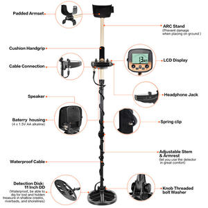베스트 셀러 휴대용 보물 사냥 동전 유물 금속 탐지기 5m 감지 깊이 명확한 신호 산업용 금속 탐지기 - Product Image 6