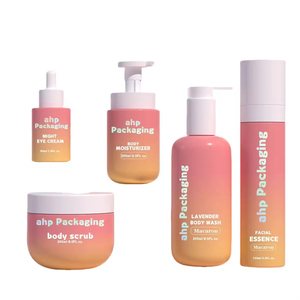High Grade Gradient <b>pink</b> PET Lotion Cream Skin Care <b>Bottle</b> Set for Luxury Plastic Cosmetic Packaging - Product Image 6