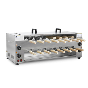 Horno Eléctrico Comercial para Bagels y Pasteles, Horno <span class=keywords><strong>Horizontal</strong></span> para <span class=keywords><strong>Pan</strong></span>, Máquina de Panecillos de Doble Capa con Chimenea, <span class=keywords><strong>Tostadora</strong></span> de Bagels - Product Image 3