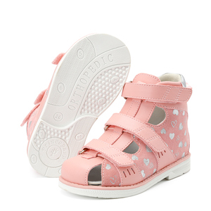 Sandal Jaring Tinggi Model High-Top Warna Pink untuk Anak Perempuan dengan Sol Korektif Kaki Rata dan Penyangga Lengkung Bernapas dari Princepard Orthopedic untuk Musim Panas - Product Image 4