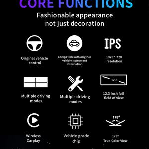 Velocímetro para Cadillac XTS 2013-2018, Pantalla LCD de 12.3 Pulgadas para el Tablero, Actualización del Panel de Instrumentos Inteligente - Product Image 6