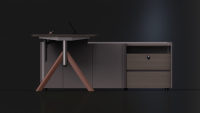 Mobilier de bureau Bureau de direction Table de bureau en bois Bureau de direction en forme de L de luxe