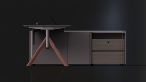 Muebles de oficina Escritorio ejecutivo Mesa de oficina de madera Escritorio de oficina de gerente en forma de L de lujo - Product Image 3