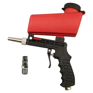 Gravity Feed Sandblasting Gun Air Sandblast Portable Blue Speed Blaster Sand Spray Gun for Rust Removing Sandblaster