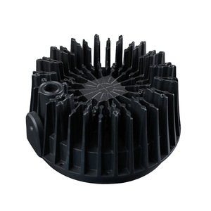 Heatsink Round Aluminum Die <b>Cast</b> Black <b>Powder</b> Coated For LED Downlight - Product Image 1