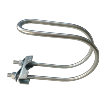 Pince de fixation latérale à double tube U-Quick à installation rapide / Certification FM, en acier au carbone avec finition zinguée pour usage industriel lourd