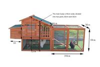 9 cage en bois pour animaux domestiques, maison en bois facile à nettoyer, grande couche d'œufs, poulailler de poulet