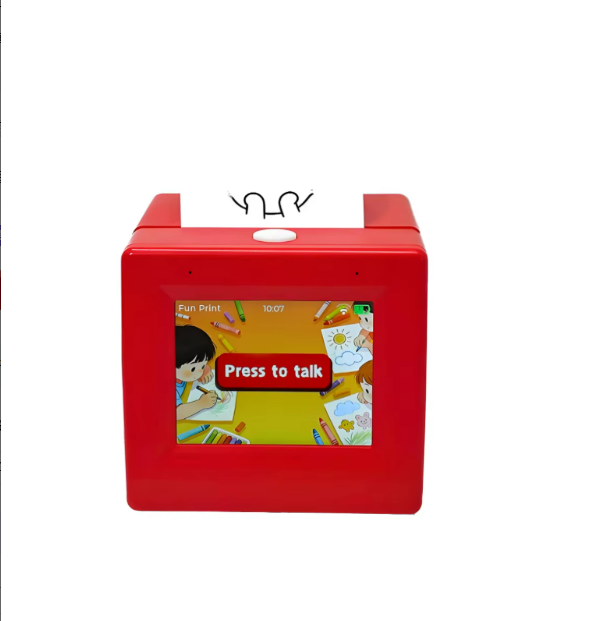 Smart AI Kids Printer with Voice Drawing Instant Thermal Sticker Printer Portable Educational DIY Art Toy for Kids