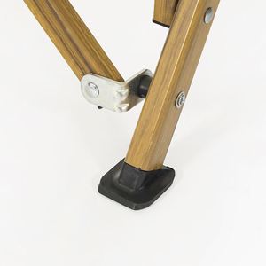 Modern Style Portable Outdoor Furniture Folding Camping <b>Chair</b> in Wood Grain Aluminum for <b>Beach</b> Use - Product Image 4