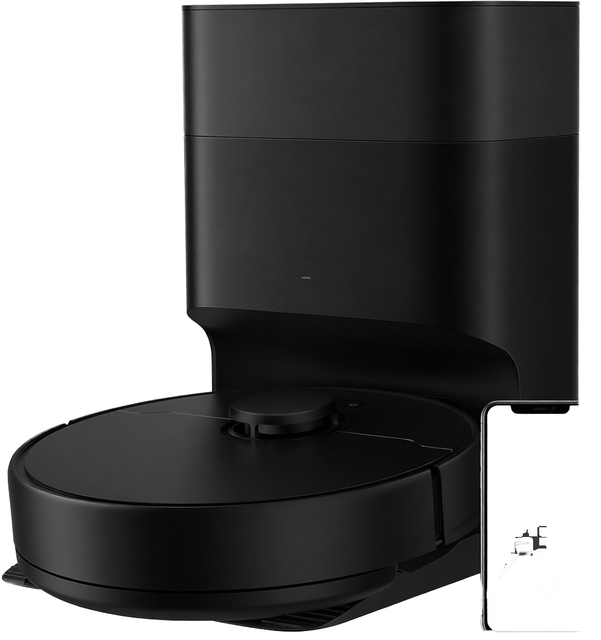 Wholesale Smart Robot Vacuum Cleaner Self Emptying Lidar Navigation Auto Empty Dock Black Matte Finish App Control Oem Custom