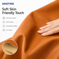 Tissu en similicuir grain litchi PU, matière synthétique douce, vegan, rexine, pour sacs à main, rembourrage, intérieur de voiture, panneaux muraux DAISTING