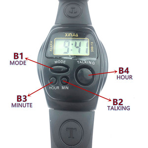 Xinjia Talking Watch XJ665C Digital Men's Alarm Clock With Voice Prompt For Elderly And Students - Product Image 2