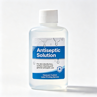 Étiquettes de bouteilles résistantes à l'alcool Haoxuan ODM, autocollants imprimés en PET durables pour l'emballage des produits de nettoyage et de soins de santé