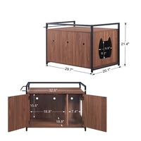 Meuble pour animaux de compagnie, banc de rangement caché, grande taille, enclos pour litière pour chat