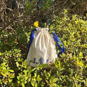 Fashion Durable Cotton <b>Drawstring</b> Bag Custom Logo Printing Cotton Dust <b>Pouch</b> With Silk Ribbons - Product Image 5
