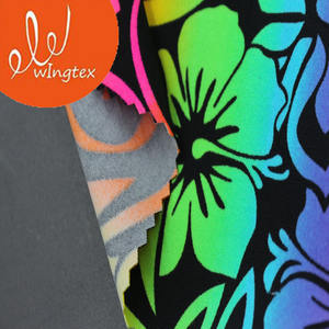 Reciclado Floral Imprimir Personalizado Nylon Spandex High Stretch Sport Bra Leggings <span class=keywords><strong>Tela</strong></span> - Product Image 3