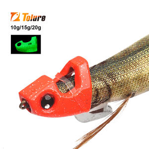 Tolure 10/15/20g Pesca Calamar Jig Plomo EGI <span class=keywords><strong>Punta</strong></span> de plomo Camarón de madera de agua profunda con cabeza de plomo Cabeza de hundimiento Señuelo Accesorios - Product Image 1