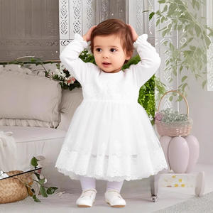 Vestido <span class=keywords><strong>de</strong></span> tul con diseño liso para niñas, falda <span class=keywords><strong>de</strong></span> princesa con decoración <span class=keywords><strong>de</strong></span> encaje para fiestas <span class=keywords><strong>de</strong></span> <span class=keywords><strong>bautizo</strong></span> <span class=keywords><strong>de</strong></span> verano - Product Image 3