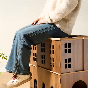 Il doppio strato può afferrare può dormire può giocare a cuscinetto spesso struttura rampicante casa per animali domestici - Product Image 1