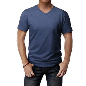 Maillot de corps décontracté à manches courtes coupe ajustée pour hommes doux et léger en jersey col en V taille XS à 3XL t-shirts - Product Image 1