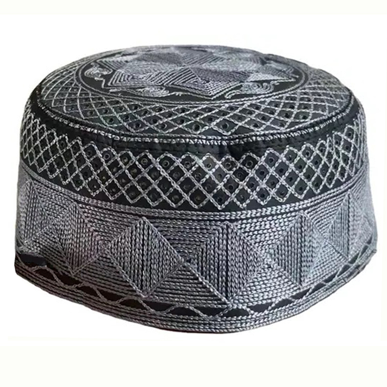 Cappello Kufi Musulmano ModeStile UK Grace - Multicolore, In Cotone Poliestere, Per Preghiera