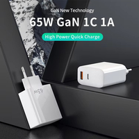 Chargeur rapide PD 65W US EU Type C GaN, adaptateur secteur Type-C pour tablettes, ordinateurs portables Dell HP